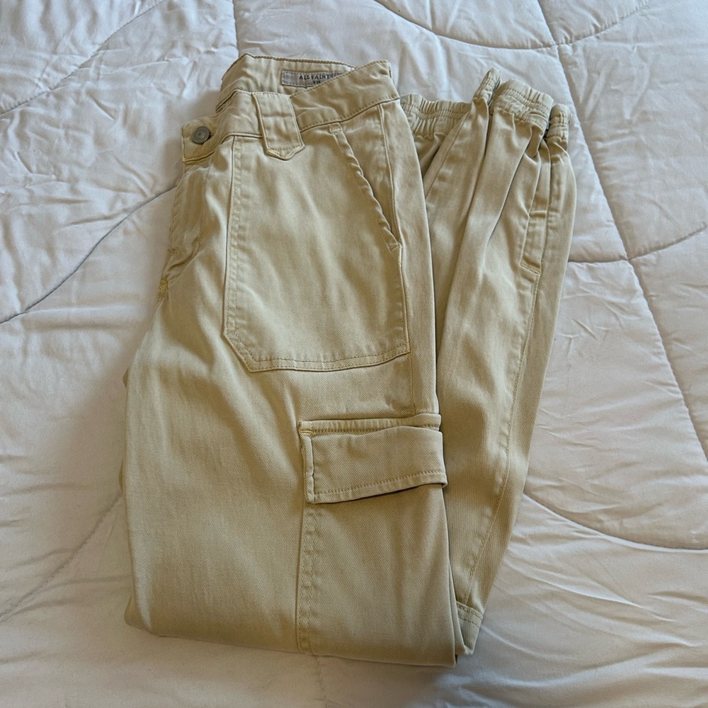 All Saints Beige Cargo Pants